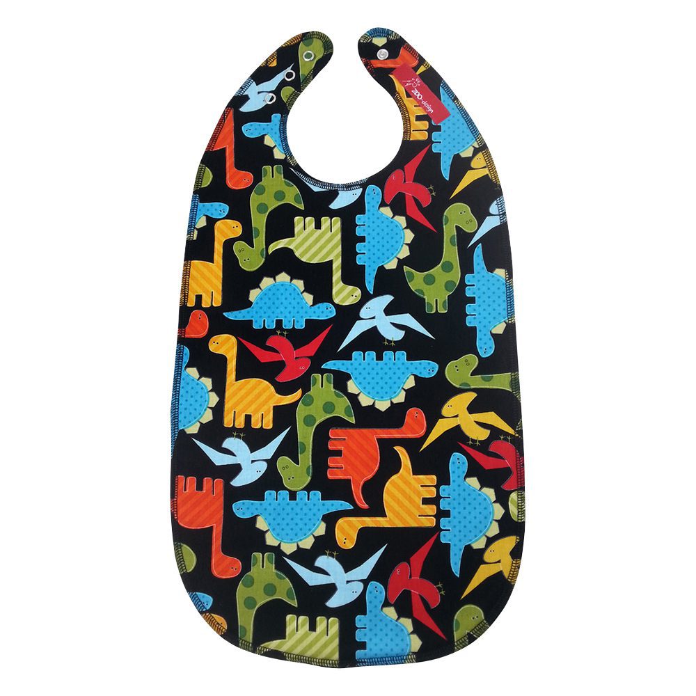 Bib Black dino zoo design