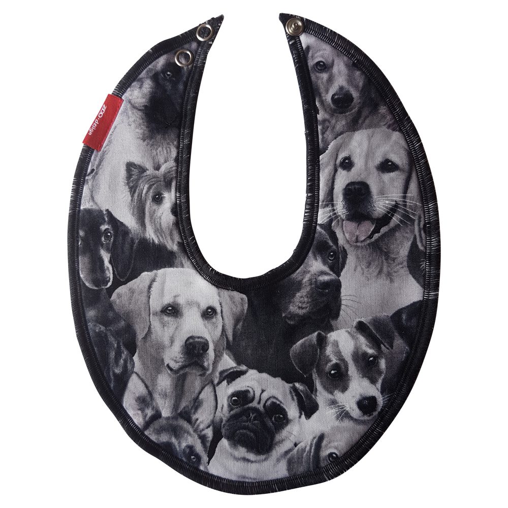 ZOO design Bib for drool Dogs Black   white