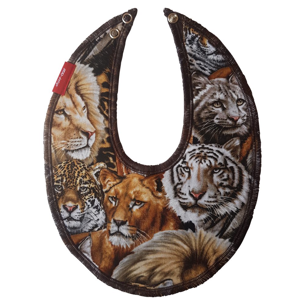 ZOO design Bib for drool Wild cats