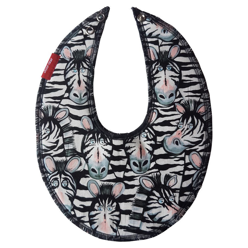 ZOO design Bib for drool Zebra