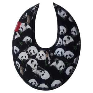 Bib for drool Panda Black ZOO design