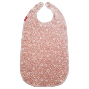 Bib for eating Tiny flowers pale red Liberty