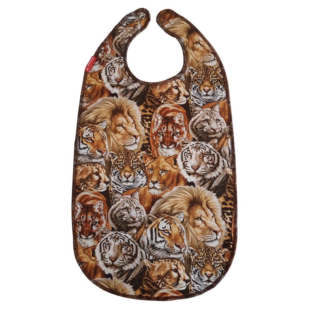 Bib for eating Wild Cats ZOO design
