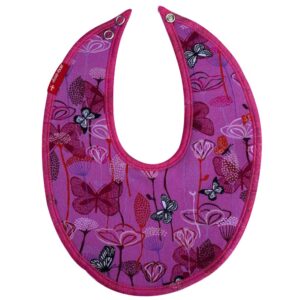 Bib for drool butterfly   pink